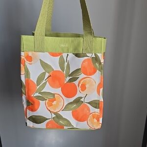thirty-one Citrus Canvas Tote in Orange & Green